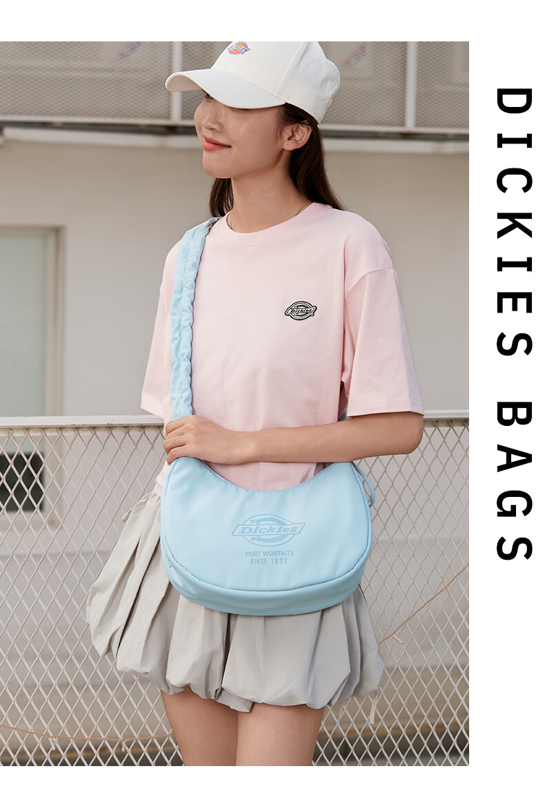 Dickies Women's Shoulder Bag Cloud Bag Sports Commuter Underarm Crossbody Travel Large Capacity Dumpling Bag Graphite Black 19