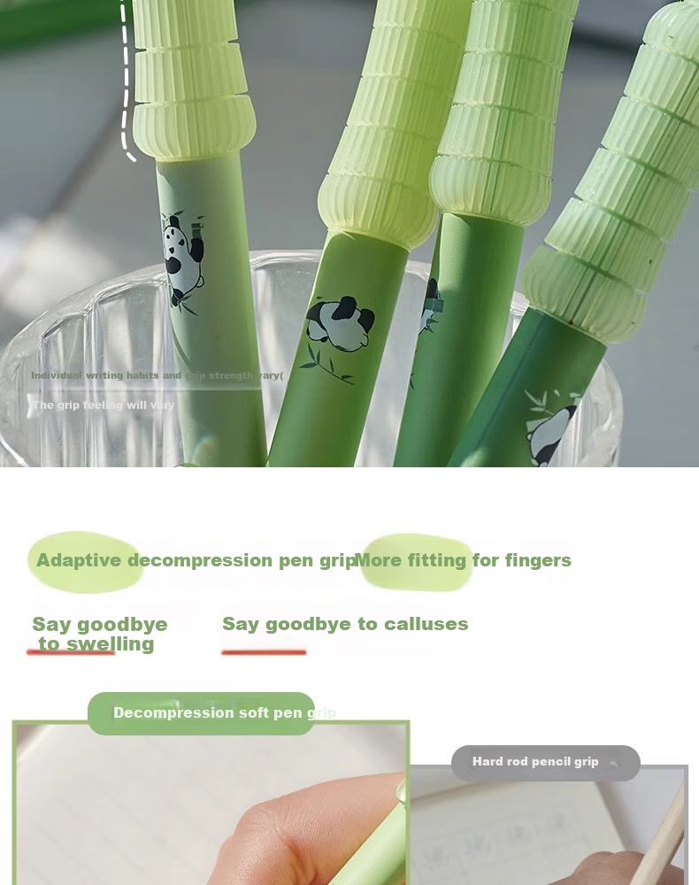 LOPET Panda Flower Automatic Pencil, Elementary School Student Hand Protector, High-Tech Ultra-Soft Grip, Writing Without Fatigue, 0.5mm Buffer, Anti-Breaking Lead, Drawing Pencil LT-7026 2