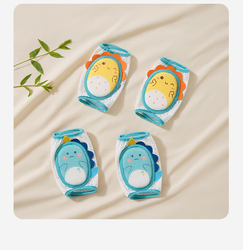 Betis Baby Knee Pads Thin Breathable Crawling Walking Anti-Fall Knee Protectors for Children Penguin + Falon 8