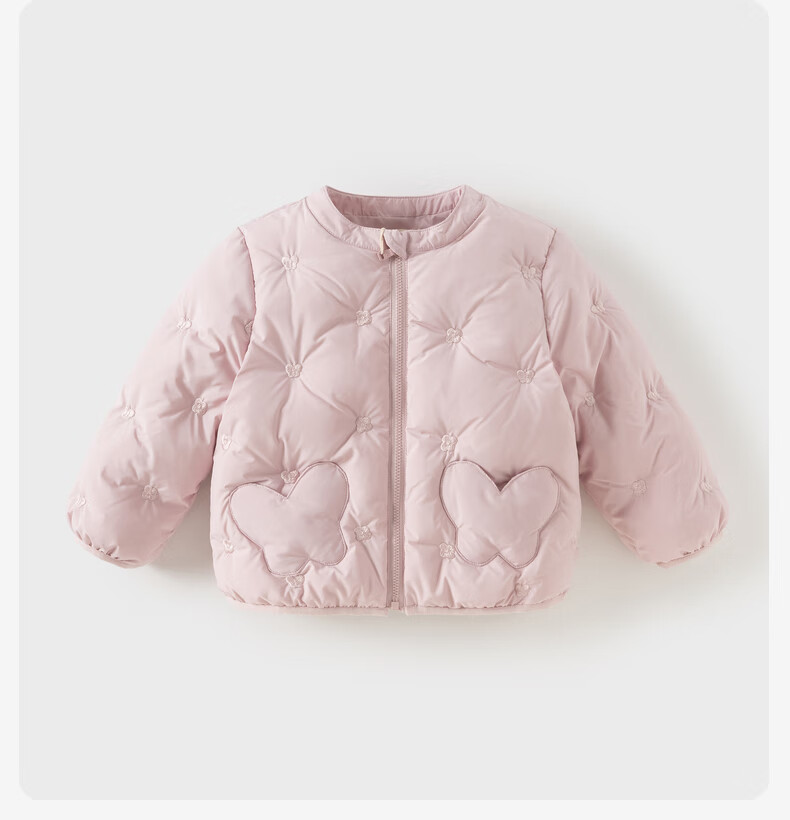 DAVE & BELLA Kids Down Jacket Girls Antibacterial Fleece Waterproof Winter Coat 6