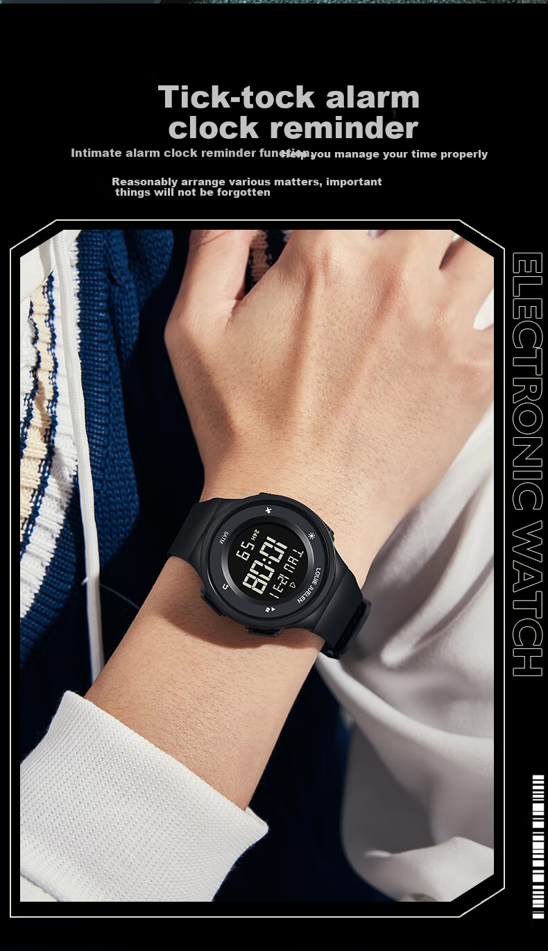 GEORGCOUNT 2025 New Watch for Men, Teenagers, Middle And High School Students, Men's Sports Multi-Functional Children's Electronic Watch for Boys 5