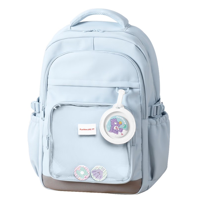 COW Backpack for Middle School And Elementary Students, Large Capacity Backpack for High School And College Students, Simple And Versatile Campus Backpack in Sky Blue