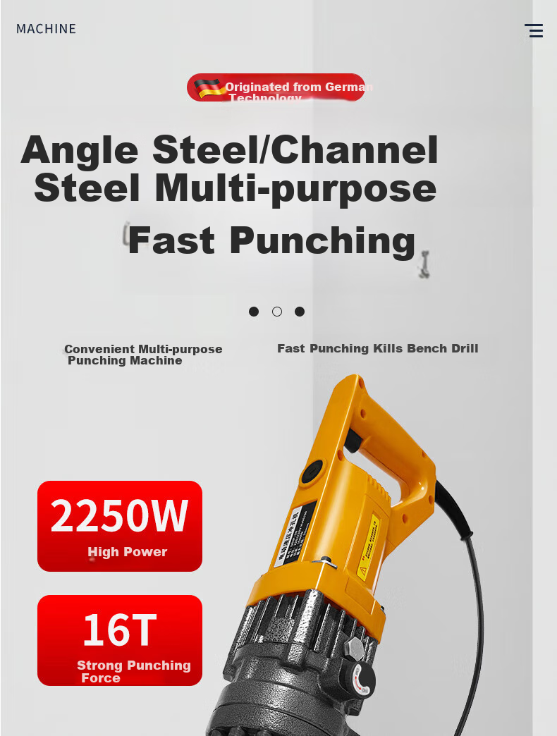 Anjingxiong Electric Hydraulic Punch Machine, Angle Steel And Channel Steel Puncher, Portable Small Angle Iron Stainless Steel Photovoltaic Hole Punching Tool 5