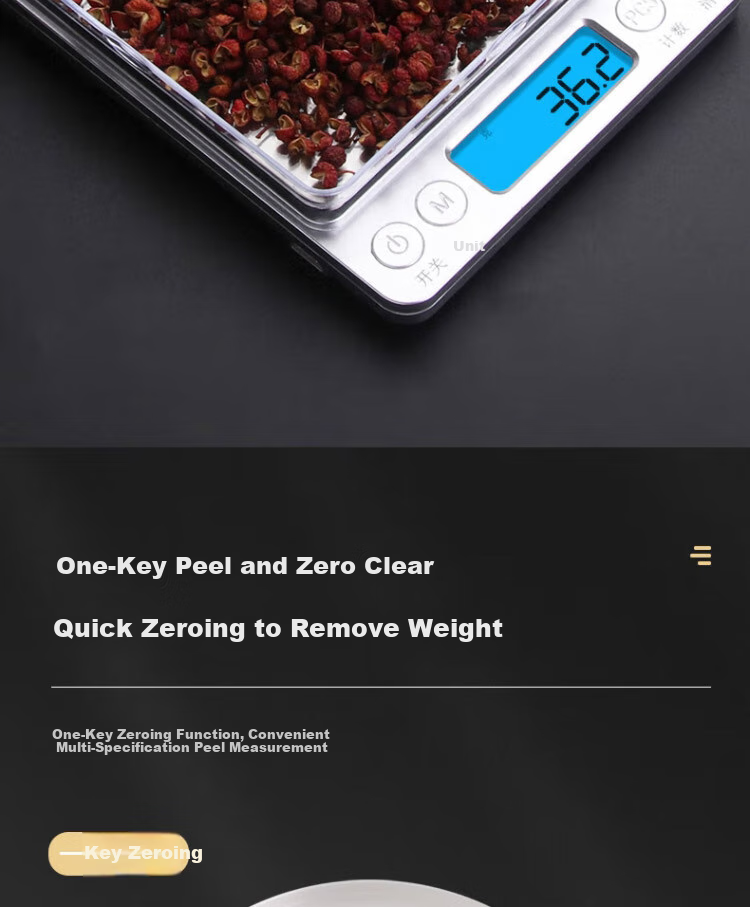 BJ Electronic Kitchen Scale Stainless Steel Weighing Surface Baking Scale Gram Scale Food Scale 3kg/0.1g Coffee Electronic Scale Gram Scale 9