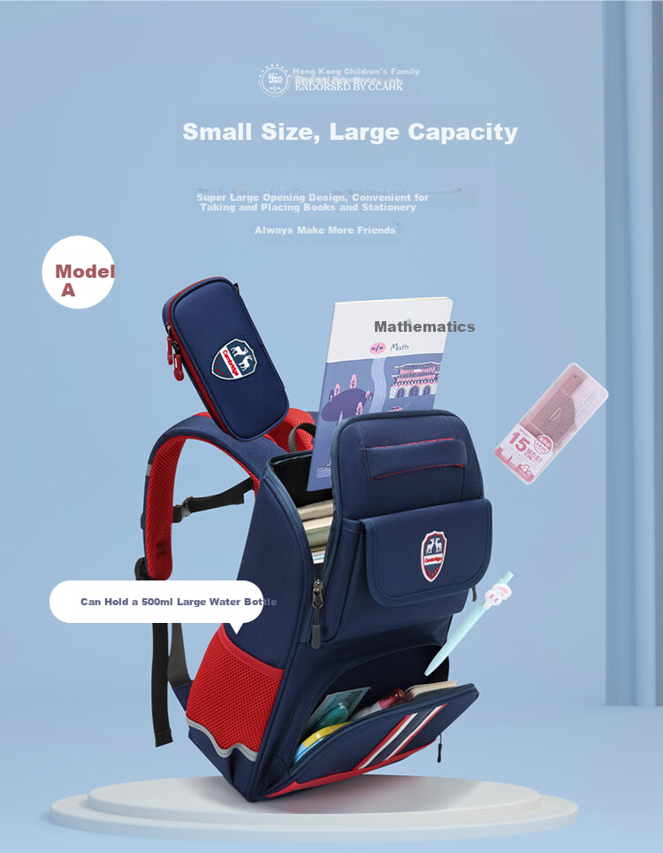V.NINE Backpack for Primary School Boys, Lightweight And Reduced Burden Children's Schoolbag with Large Capacity Cloud-Style Double Shoulder Bag, British Style Backpack 5