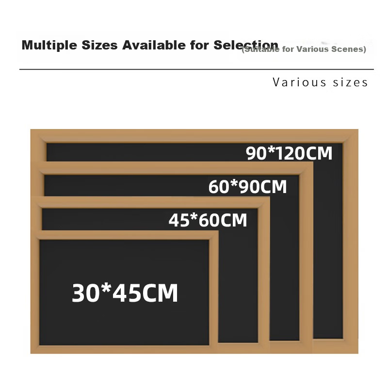 BBNEW Wooden Frame Blackboard 45*60cm, Home Teaching Training, Hanging Writing Board, Coffee Shop Small Blackboard Message Board, Promotional Display Notice Board, NEWB4560