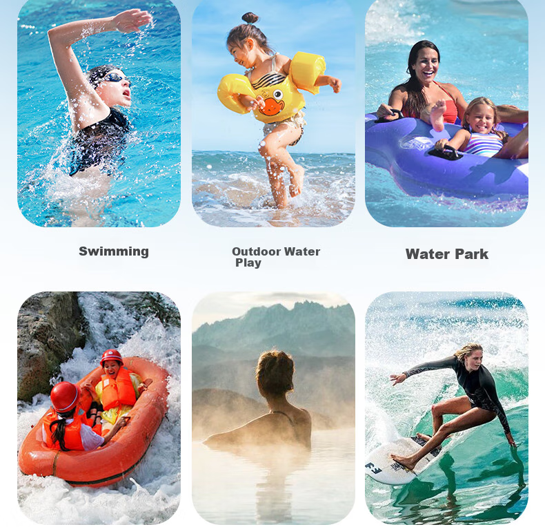Peak Waterproof Phone Pouch Touchscreen Compatible High-Visibility Air Cushion Waterproof Bag for Swimming and Water Parks with Neck Strap - Black 6