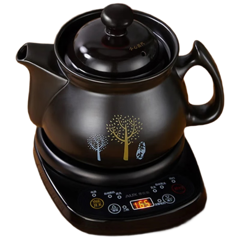 AUX Chinese Herbal Medicine Pot, Automatic Dual Decoction Function Electric Sand Pot, 3L Home Use Detachable Ceramic Chinese Herbal Medicine Pot, Hands-Free Decoction Health Pot HX-YS0301