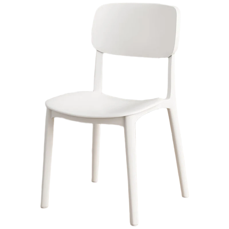 Quanpinwu Dining Chair Plastic Office Chair with Backrest Leisure Desk Study Chair Set of 2 Dark Gray