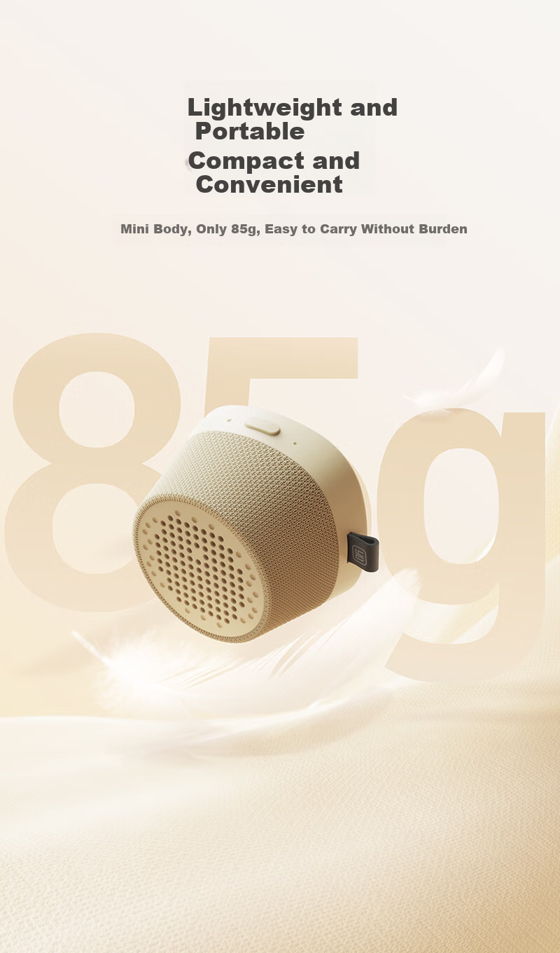 Ximalaya Heshengyin Mini Boom Magnetic Bluetooth Speaker, Compact Outdoor Portable Speaker, Splash-Resistant for Bathroom Use, Gift for Boys, Black with Free Monthly Membership Card 5