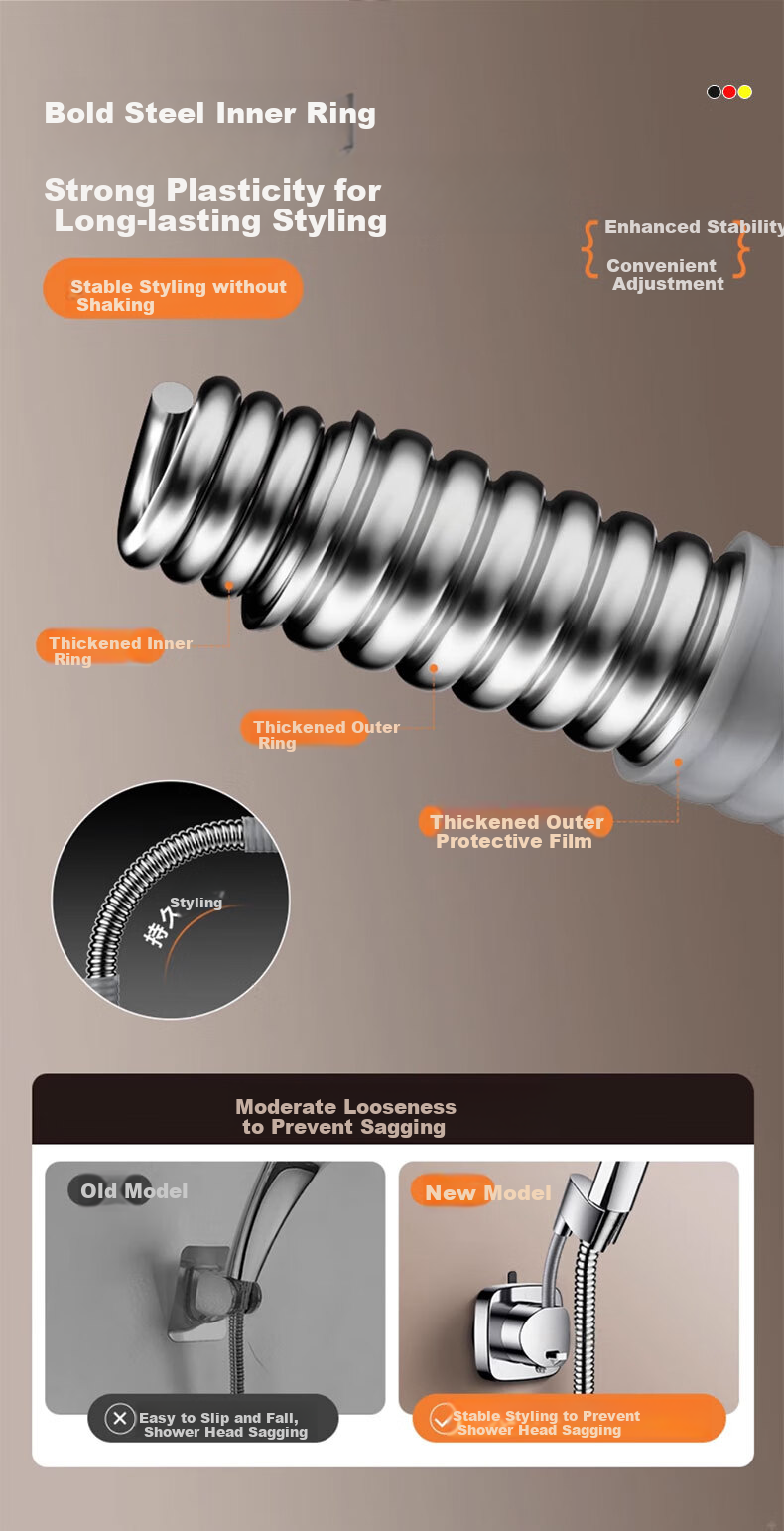 JROR [Germany] Shower Head Holder, No Drilling Required, Shower Base, Adjustable Bracket for Bathroom 7