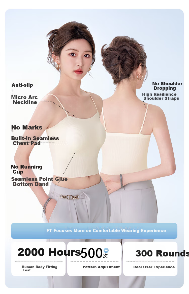 FitonTon Ice Silk Camisole with Chest Pad, Wearable Hyaluronic Acid Cooling Base Layer, Beautiful Back Bra Vest for Women 3