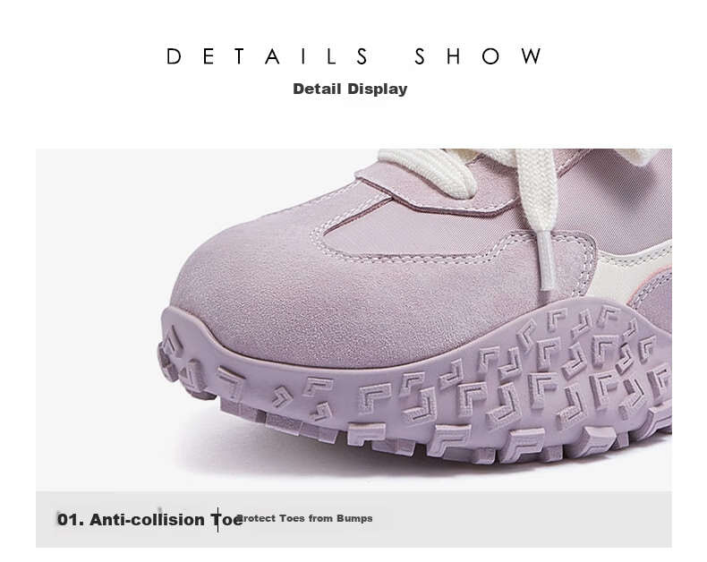 CAMEL Women's Yanyang Shoes with Light Soft Casual Sneakers L25A255136 Purple/beige 36 21