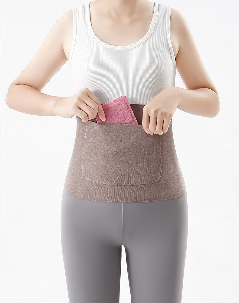 YUZHAOLIN 3-Pack Heated Waist Support with Pockets, Warm Belly Protector for Men and Women, Cold Protection, Menstrual Care Essential 9