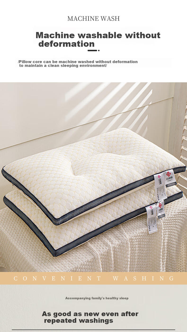 Grace Class A Pillow Core, Antibacterial Cervical Pillow, for Adults' Sleep, Deep Sleep 8
