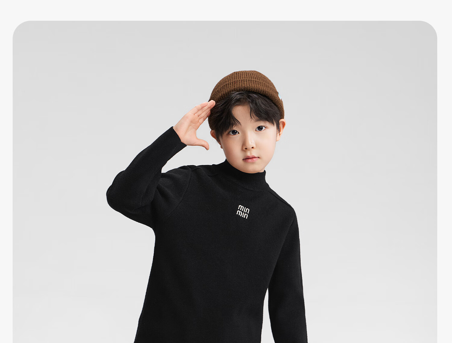 Zuo Xi Boys' Base Layer Sweater Big Kids Autumn Winter 2025 New Children's Half Turtleneck Knitwear Boys Gray 150cm 30
