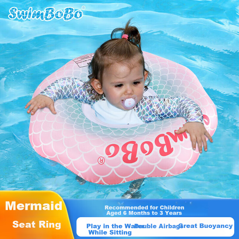 Swimbobo Baby Swimming Ring, Children's Seat Ring, Anti-Rollover Equipment, Infant Water Play Seat Ring, Inflatable Armpit Ring K8015