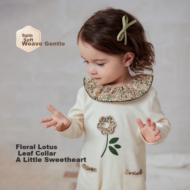 Babylove [Anxinrou] Baby Romper, Spring And Autumn Onesie, Cotton Bodysuit for Girls, Floral Fairy Tale Desig