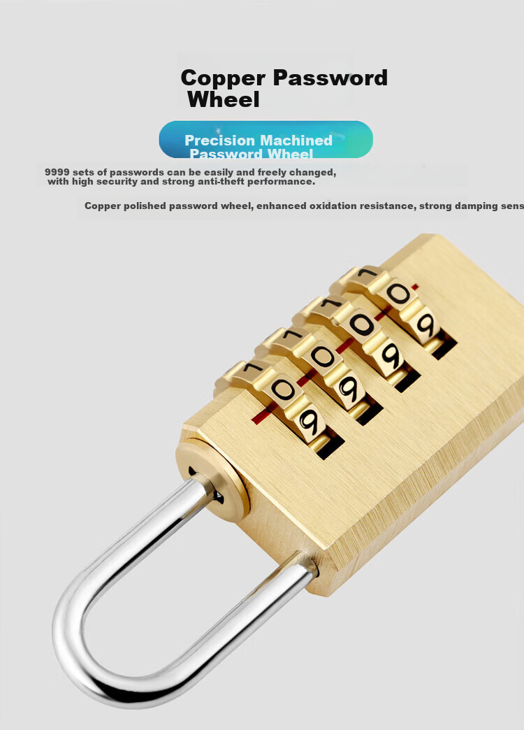 Aoben Password Padlock, Luggage Lock, Dormitory Gym Locker Lock, Toolbox Combination Lock JH202 4