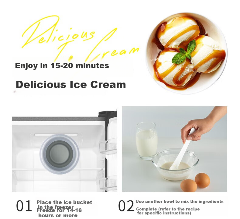Nostdeqi Electric and Rechargeable Ice Cream Maker Kids' Day Gift Toy Portable Camping Home Small Fully Automatic Ice Cream Machine 9