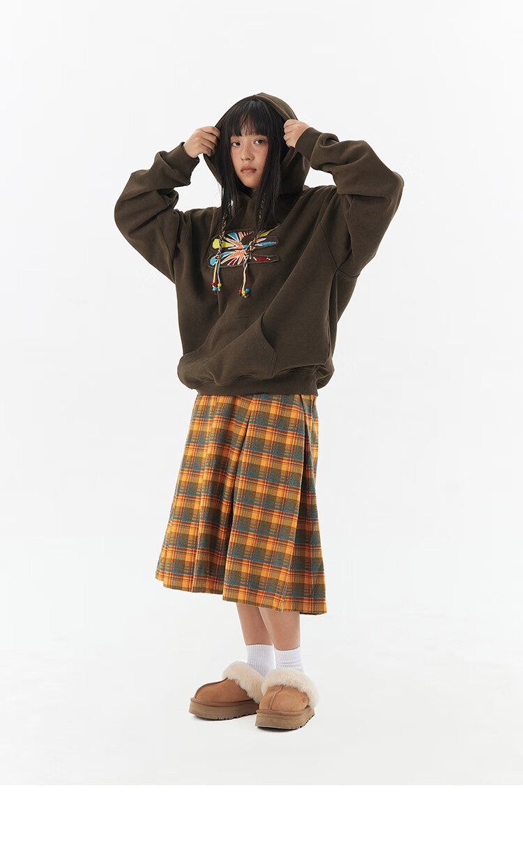 Crying Center Firework Embroidered Sweatshirt Brown S 9