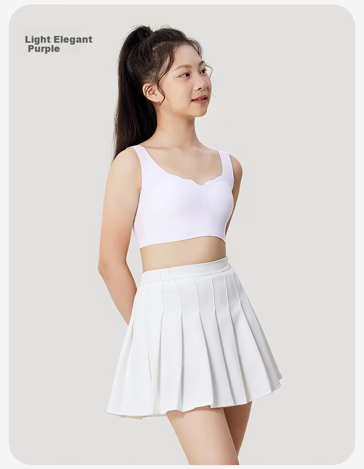 Jiusuibian Plant Cotton Children's Underwear Girls' A-Class Invisible Thin Bra 12-15 Years Old Teenage Girls Medium and Long Vest 14
