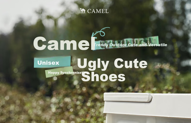CAMEL Women's Hiking Shoes 2.0 Mecha Edition, Ugly-Cute Shoes, L25A076059, Beige/silver/blue (6cm Double-Layer Sole), Size 37 24