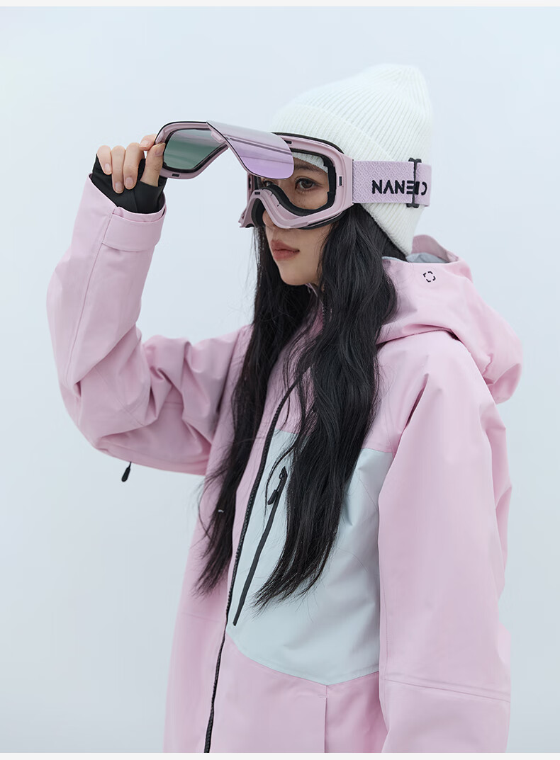 Nan En Women's Ski Goggles Breathable HD Anti-Fog Snowboard Eyewear Incense Purple Smoke 6
