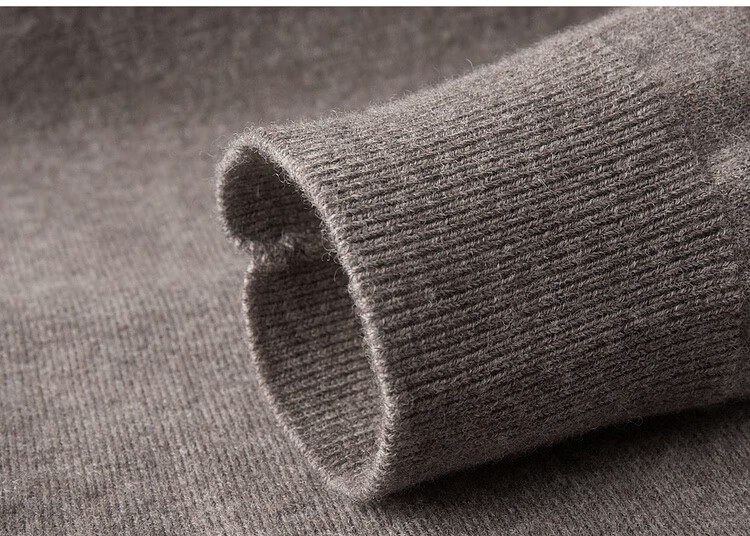 Shanshan Men's 100% Pure Wool Knit Sweater Autumn Winter Thickened Warm Half-Zip Commuter Pullover Jacket 9