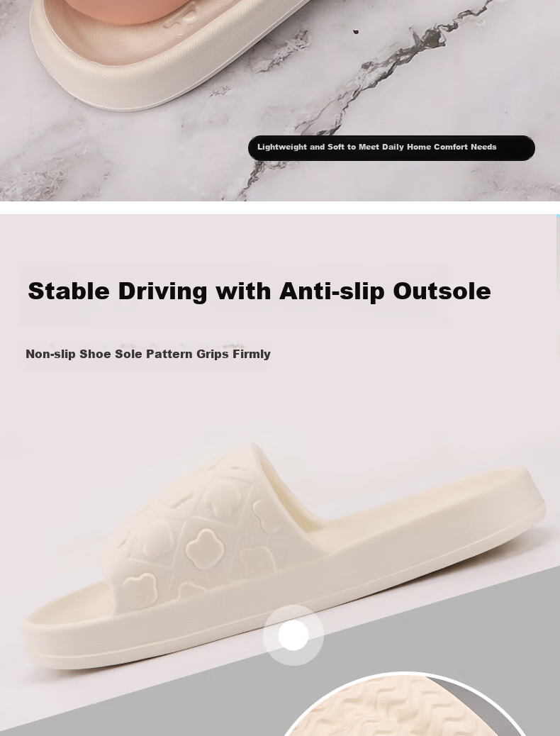 IQGD Slippers Sandals for Women, Floor Slippers with Soft Soles, Non-Slip Bathroom Home Slippers for Couples, 2456 Black, Size 36-37 7