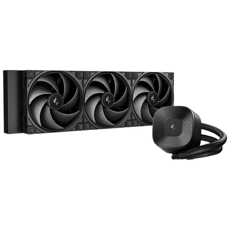 DEEPCOOL LE360V2 ZERODARK All-in-One Liquid Cooler with Pre-installed Poly Ring Fans, PWM Pump, 3-Year Warranty