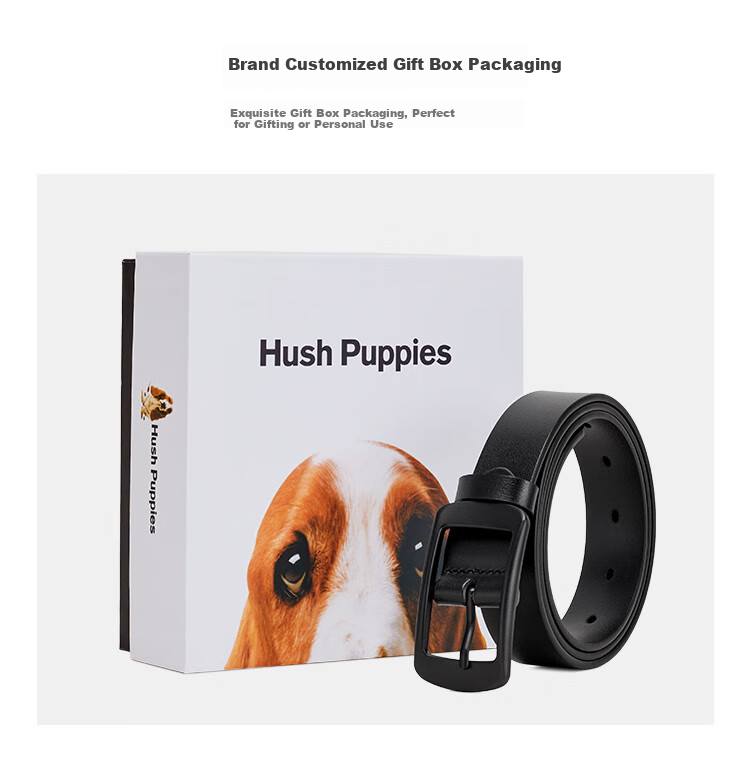 Hush Puppies Pin Buckle Belt for Women, Daily Buckle Top-Grain Leather Ladies' Belt, Trendy Versatile Casual Fashion Birthday Gift 5