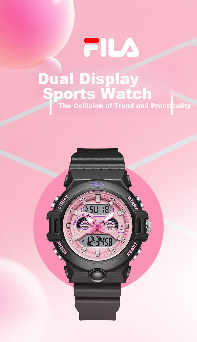 FILA Electronic Watch, Sweet And Cool Style Digital Watch for Men And Women, Sports Student Watch, Gift for Children, 6742-001 1