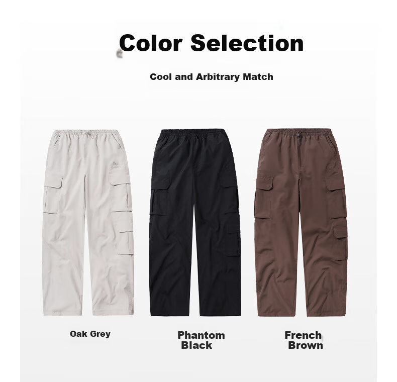 CAMEL [Wang Junkai's Choice] Men's Wide Straight-Leg Fleece-Lined Outdoor Functional Workwear Casual Pants 8803 17