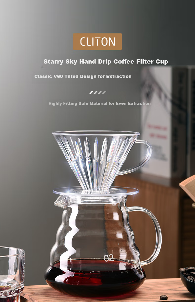 CLITON Pour-Over Coffee Dripper, Drip Coffee Maker with Filter for Home Use, Coffee Brewing Device for 1-2 Servings 1