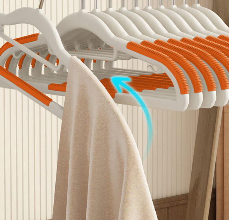 40,000km Non-Marking Non-Slip Dual-Use Thickened Reinforced Double Clothes Hanger for Wet and Dry Clothes 3