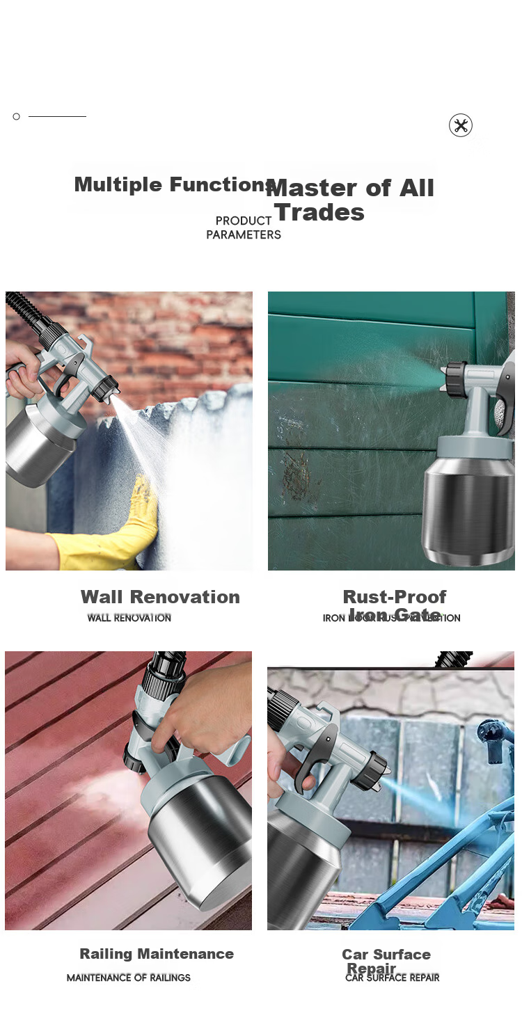 ValueMax Electric Spray Gun, Paint Sprayer for Latex Paint, Painting Tool, 1200W Detachable Spray Gun with High Atomizatio 10