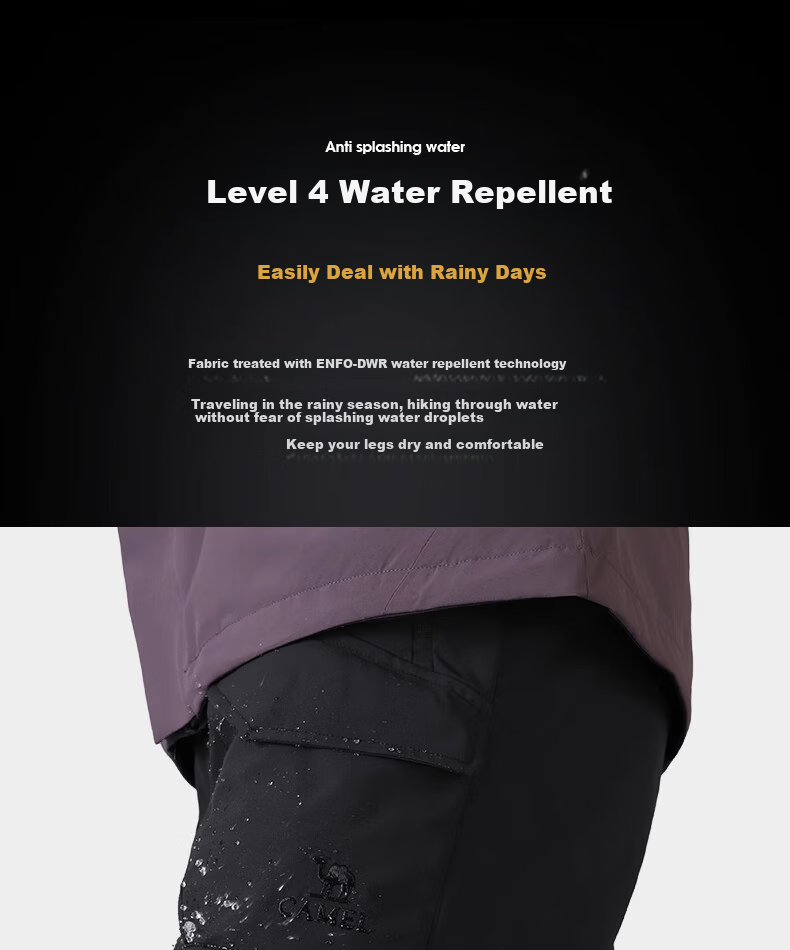 CAMEL [Wang Junkai's Choice] Men's Wide Straight-Leg Fleece-Lined Outdoor Functional Workwear Casual Pants 8803 6