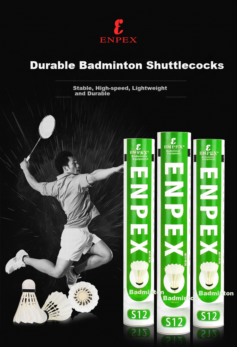 ENPEX Badminton Shuttlecocks, Durable And Stable for Entertainment, Competition And Training, Value Pack S12 Two Tubes (Randomly Shipped) 3