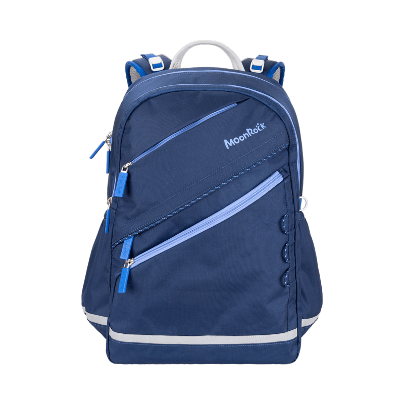 MoonRock Student Backpack for Grades 4-9, Boys and Girls, Children's Ergonomic Lightweight School Bag, Blue