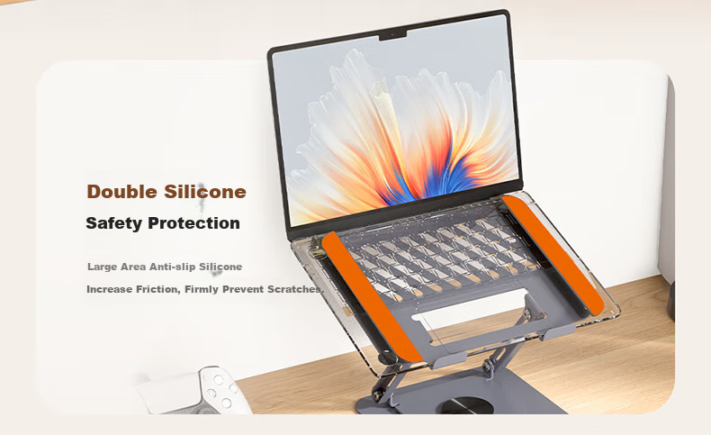Lecoo Laptop Stand Cooling Pad, 360° Rotating, Infinitely Adjustable Height, Foldable, Suitable for Legion And Zhanzhe Gaming Laptops, Office Laptops, Vertical Stand LS101 8