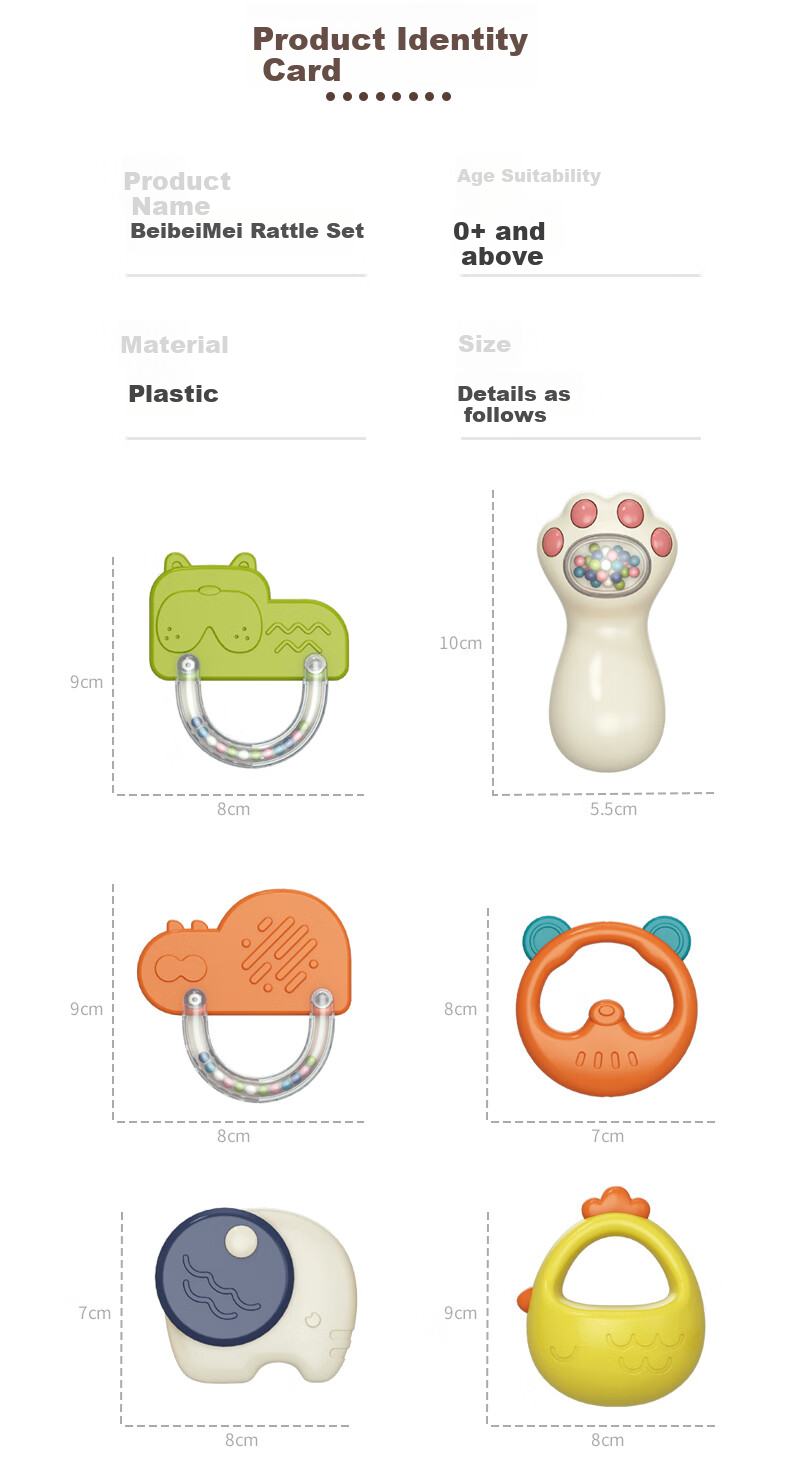 Beiyinmei Baby Toys Newborn Welcome Gift Box Soothing Rattle 0-1 Year Old Grasp Training Supplies Full Moon Gift Box 10
