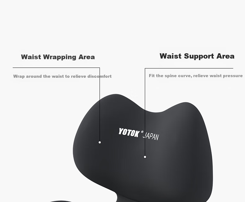 Youtengyouju YOTOK (Japan), Genuine Lumbar Support Cushion, Long-Sitting Office Chair Pad, Integrated Backrest, Car Seat Cushio 10