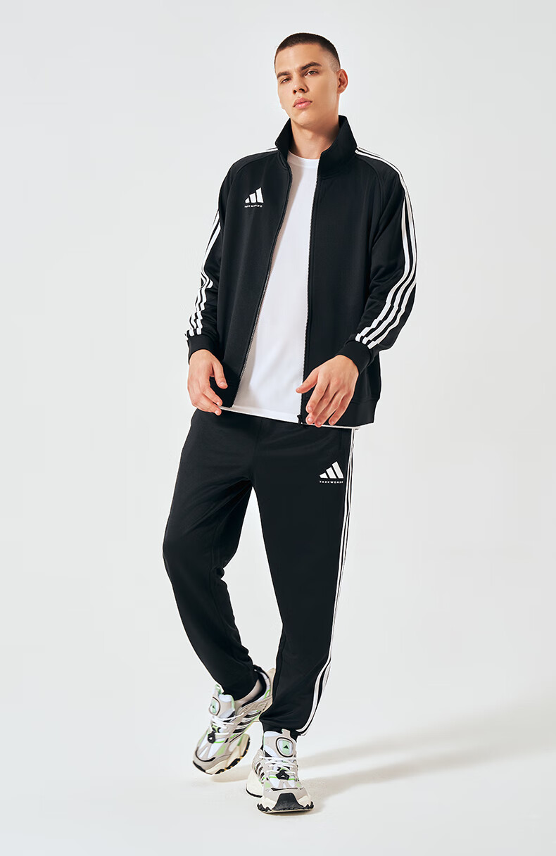 Adidas Men's Sports Pants, Spring Outdoor Casual Sweatpants, Running Trousers, Joggers, Black And White, Size L 12