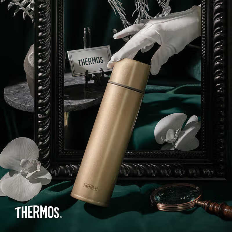 Термос THERMOS Pure Titanium, 500 мл, портативный, для спорта и путешествий, для мужчин и женщин, подарок на Новый год, TCTE-BK