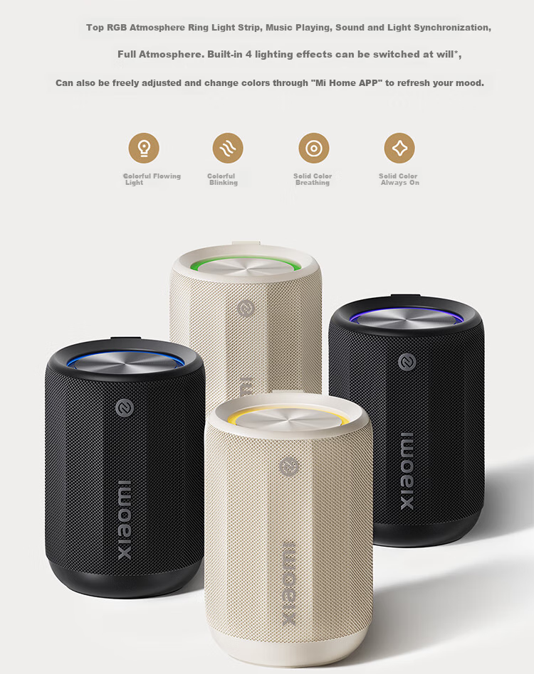 MI Xiaomi Bluetooth Speaker Mini Retro Deep Red Acoustic Mini Cannon MI Pengpai Smart Link Outdoor Dustproof Waterproof Camping NFC High-Fidelity Gift Home Use 13
