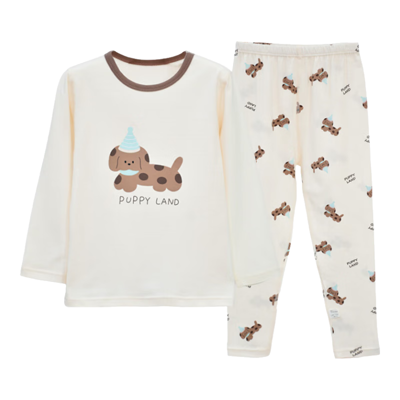 Hongdou Children's Thermal Underwear Set Class A Boys and Girls Autumn Clothes and Pants Set Student Autumn and Winter Base Layer Goodnight Rabbit 160