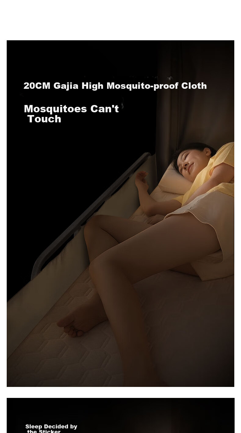 Miansiying Dormitory Bed Curtain for Bunk Beds, Strong Light-Blocking, Integrated Mosquito Net, Fully Enclosed And Surrounded, for College Students' Dormitories 15