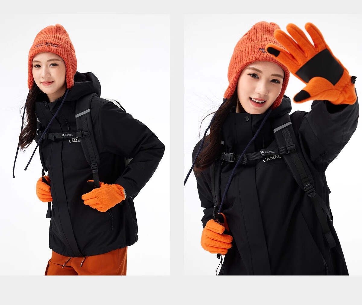 CAMEL Women's Outdoor Jacket Men's 3-in-1 Waterproof Breathable Down Liner Hiking Mountaineering Coat 33