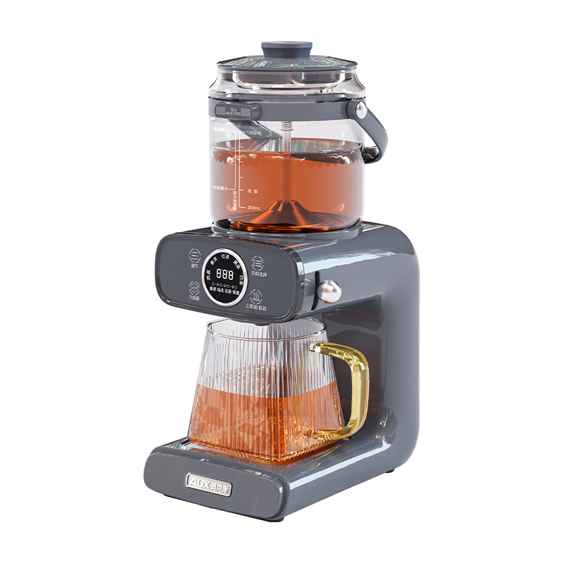 AUX Tea Kettle Health Pot Steam Spray Tea Extractor Pure Titanium TI Base Multifunctional Tea Maker AZC-12AZX-340 for Home and Office
